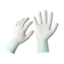 (まとめ)TANOSEE ニトリル 背抜き手袋 M ホワイト/グリーン 1パック(5双) 【×10セット】 白 緑 頼りになる 耐摩耗・突刺しに強い オイルにも...