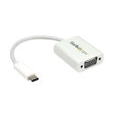 (まとめ)StarTech.com USB-C-VGA変換アダプタ USB Type-C(オス)-アナログRGB ホワイト CDP2VGAW 1個 【×3セット...