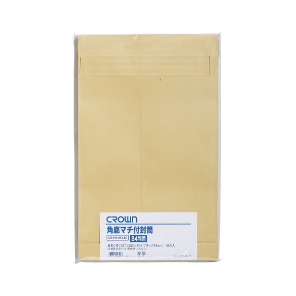 (まとめ) クラウン クラウン角底マチ付き封筒 角0 10枚【×20セット】 厚みも問題なし 角底マチで簡単封入 - クラウンの角底マチ付き封筒が10枚×20セ...