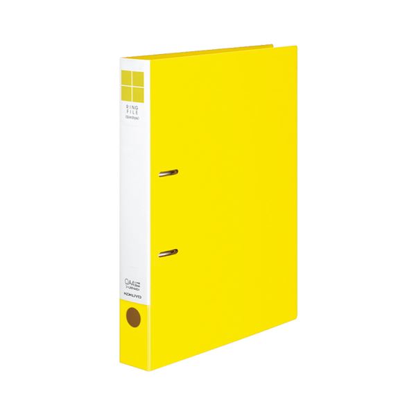 (まとめ) コクヨ リングファイル(スリムスタイル) A4タテ 2穴 330枚収容 背幅42mm 黄 フ-URF440Y 1冊 【×30セット】 A4サイズ対応...