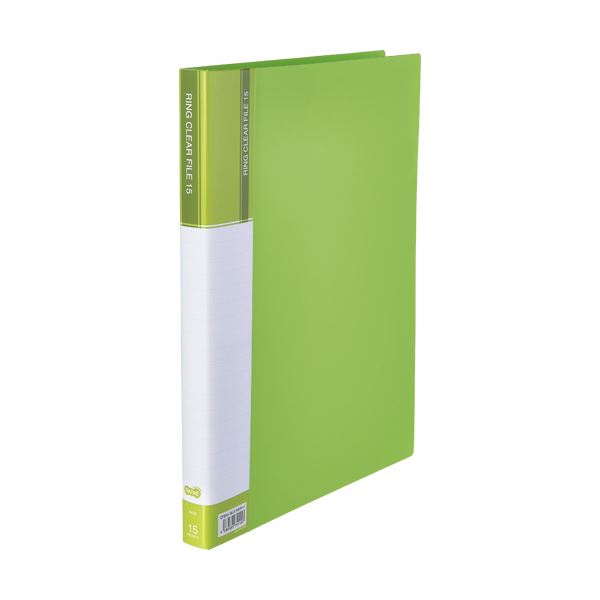 (まとめ) TANOSEEPPクリヤーファイル(差替式) A4タテ 30穴 15ポケット ライトグリーン 1冊 【×30セット】 緑 透明なファイルでスマートに...