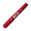 (まとめ)コクヨ 再生樹脂油性マーカーツイン太字+細字 赤 PM-42NR 1セット(10本)【×10セット】 2倍の書き味を楽しむ 驚きのツインタイプ油性マーカー 太字と細字が一本に 再生樹脂油性マーカーツイン赤、10本セット×10(3)
