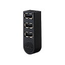 (まとめ) 機能主義USBハブ 直挿し3ポート ブラック U2H-TZ325BBK 1個【×5セット】 黒 スッキリとしたデスク空間を実現 ケーブルレスでパソコ...