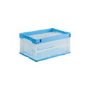 単品 (まとめ)ジョインテックス オリタタミコンテナ L41510TMBL-J 40L 透明 フタ別売 【×3】 透明な40L収納コンテナ、フタ別売り 大容量で...