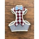 Pet Harness(ペットハーネス)リード付き M レッド×チェック 赤 愛犬のための自由な散歩を叶える、鮮やかなレッドとチェックのペットハーネスセット 快...
