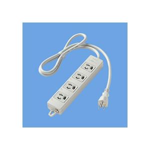 （まとめ）パナソニック マグネット付 OAタップ3P・4個口 グレー 1.0m WCH2414H 1個【×3セット】 電源..