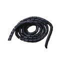 (まとめ) ケーブル 配線 スパイラルチューブ内径12mm 長さ2m ブラック BST-12BK 1本 【×30セット】 黒 ケーブルを美しく整理 パソコン周り...