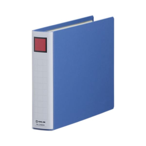 (まとめ)キングジム キングファイルスーパードッチ(脱・着)イージー B5ヨコ 300枚収容 30mmとじ 背幅46mm 青 2463A1セット(10冊)【×3...