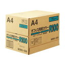 (まとめ) 日本紙通商 オフィス 事務用 用紙カラーR100A4 ブルー 1箱(2500枚:500枚×5冊) 【×5セット】 青 環境に再生カラーペーパー 古紙...
