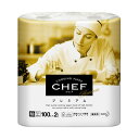 (まとめ)花王 クッキングペーパーCHEF(シェフ) プレミアム M 100カット/ロール 1パック(2ロール) 【×5セット】 驚異の吸収力 水にも強い 花王...
