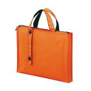 (まとめ)リヒトラブ キャリングバッグ2ウェイタイプ B4 縦300×横400×厚さ50mm 橙 A-7650-4 1個【×3セット】 自在に変えられる持ち手の...