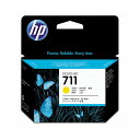 (まとめ) HP711 インクカートリッジ イエロー 29ml/個 染料系 CZ136A 1箱(3個) 【×10セット】 黄 鮮やかな黄色の染料系インクカートリ...
