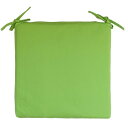 低反発 椅子 (イス チェア) クッション 38×38×4cm ライトグリーンオックス 無地 綿100% カバー付き シートクッション ひも付き リビング 緑 ...
