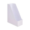 (まとめ)TANOSEE PP製ボックスファイル(組み立て式)A4タテ ホワイト 1セット(10個)【×5セット】 白 高い耐久性 頑丈 で薄く、使いやすい A...