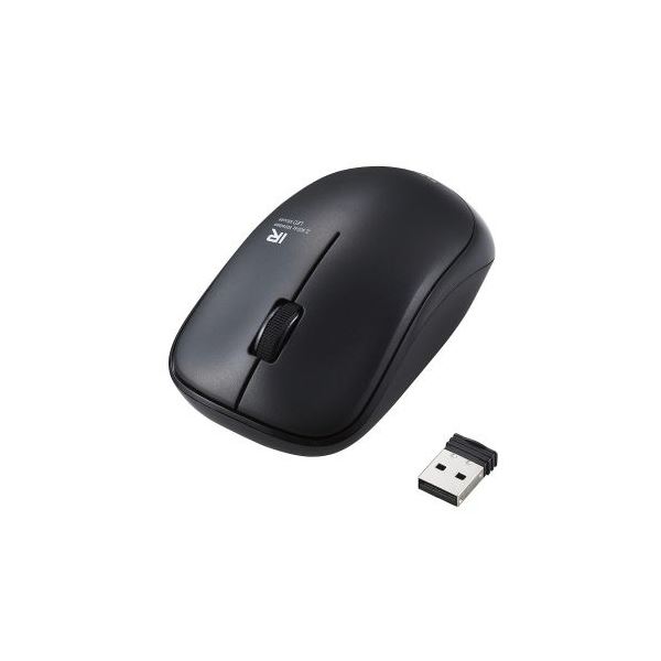 抗菌 清潔 省電力ワイヤレスIRマウス (3ボタン) ブラック M-IR07DRKBK 1個 黒 安心 安全 と快適なワイヤレスIRマウス 抗菌 仕様で清潔さをキープし、省電力設計で長時間使用も安心 3ボタンで簡単操作 スタイリッシュなブラックカラー 信頼と品質をお届けする製 黒