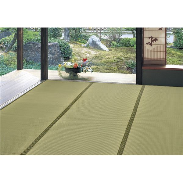 い草 藺草 ラグマット じゅうたん カーペット 敷き物 絨毯 江戸間 8帖 352×352cm 撥水加工 双目織 上敷き 備前 びぜん リビング ダイニング 引っ越し 水をはじくイ草100%の贅沢な床敷き 大切な空間を彩る、撥水加工のリバーシブル対応ラグマット 江戸間8帖サイズの備前び