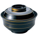 4寸 天竜寺椀/お椀 【黒/金ライン TA】 直径121×高さ85(54)mm 日本製 国産 食洗機対応 〔和食 レストラン 店舗 お店〕 飲食店で使える 食器...