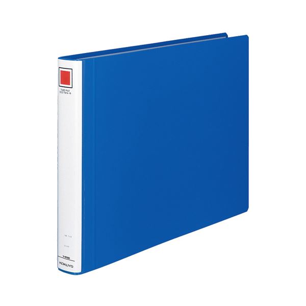 (まとめ) コクヨ チューブファイル(エコツインR) A3ヨコ 300枚収容 背幅45mm 青 フ-RT633B 1冊 【×10セット】 収納力抜群 青いファイ...