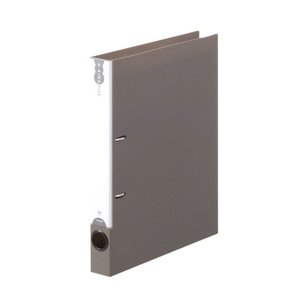 (まとめ) TANOSEEDリングファイル(PP表紙) A4タテ 2穴 200枚収容 背幅38mm ダークグレー 1セット(10冊) 【×10セット】 スムーズ...