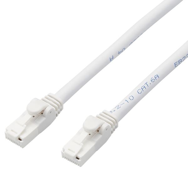 LANケーブル 配線 ／CAT6A対応／EURoHS指令準拠／爪折れ防止／簡易パッケージ仕様／5m／ヨリ線／ホワイト LD-GPAT／WH5／RS 白 高速通信に最適なLANケーブル 信頼のCAT6A対応 環境に配慮したEURoHS指令準拠 爪折れ防止で長持ち 簡易パッケージでお得 5mのヨリ線で自由自在