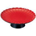 8寸 大安菊高月皿/和食器 【朱 A】 直径242×78mm 日本製 国産 〔和食 レストラン 居酒屋 店舗 お店〕 和の美食を彩る、職人の技が光る食器 割烹・...