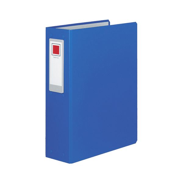 (まとめ) コクヨ チューブファイル(ロングボディ) 片開き A4タテ 2穴 600枚収容 背幅89mm 青 フ-L660NB 1冊 【×10セット】 収納力抜...