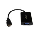 (まとめ)StarTechHDMI-VGA変換アダプタコンバータ オーディオ対応 HDMI-アナログRGB変換コネクタ 1920×1080 HD2VGAA21個...