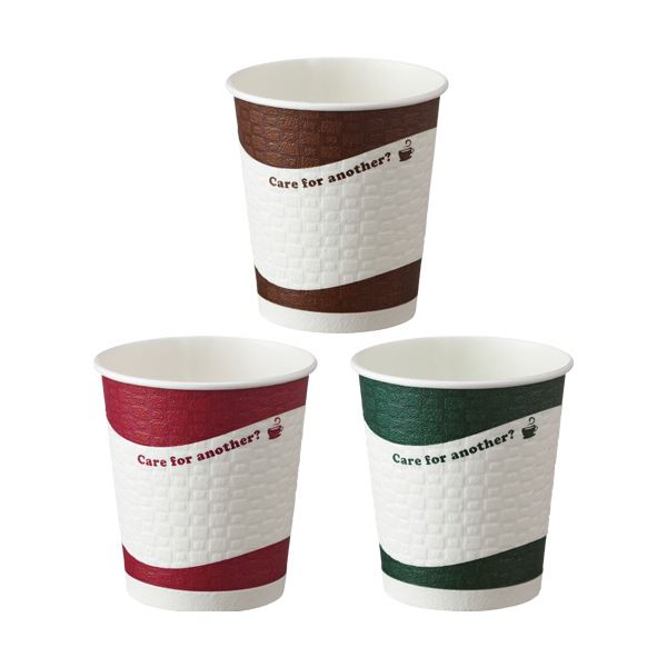 TANOSEE 断熱レリーフカップ Brick Avenue 250ml（8オンス）1セット（100