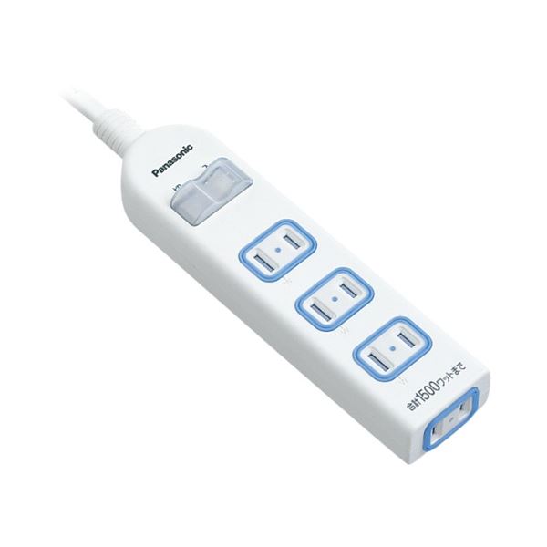 （まとめ）パナソニック ザ・タップX一括スイッチ付 2P・4個口 ホワイト 3.0m WHA25342WKP 1個【×3セット】 白 水とホコリの侵入を防ぐ 便利な防水扉と一括スイッチ付きタップセット ホワイトカラーでスタイリッシュなデザイン 3.0mの長さで使い勝手抜群 1個のセットでお