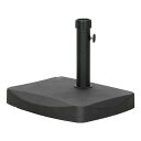 パラソルベース 約幅48×奥行37×高さ35cm 半円型 20kg ブラック ガーデン ベランダ テラス バルコニー ウッドデッキ 黒 アウトドアでのバーベキュ...