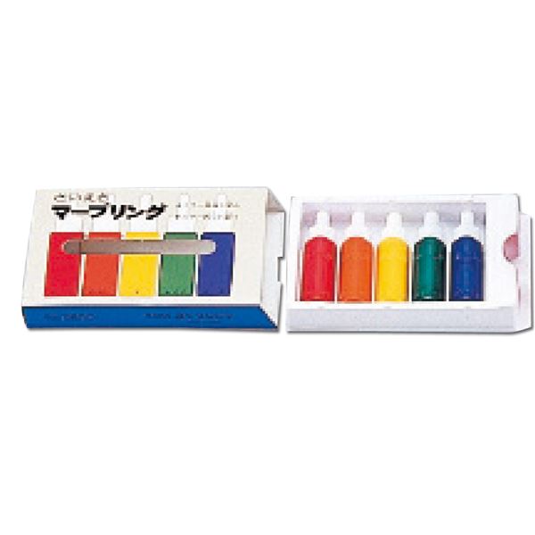 （まとめ）BK彩液マーブリング 5cc・5色組【×10セット】 美しさを彩る、5色のマーブリング液 驚きの5cc..