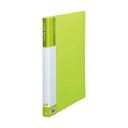 (まとめ) TANOSEE クリヤーファイル(台紙入) A4タテ 40ポケット 背幅23mm ライトグリーン 1セット(8冊) 【×5セット】 緑 透明でスッキ...