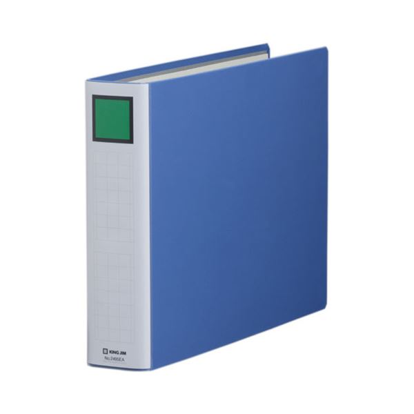 (まとめ) キングファイル スーパードッチ(脱・着)イージー B4ヨコ 500枚収容 背幅66mm 青 2495EA 1冊 【×30セット】 便利な収納力 B4...