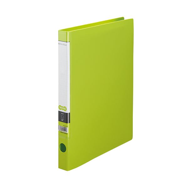 (まとめ) TANOSEE OリングファイルA4タテ 2穴 150枚収容 背幅32mm ライトグリーン 1セット(10冊) 【×10セット】 緑 高い耐久性 頑...