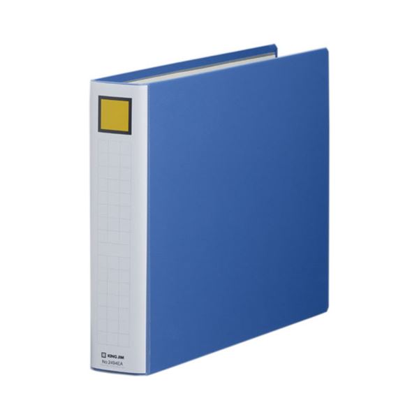 (まとめ) キングファイル スーパードッチ(脱・着)イージー B4ヨコ 400枚収容 背幅56mm 青 2494EA 1冊 【×30セット】 便利な収納力 B4...