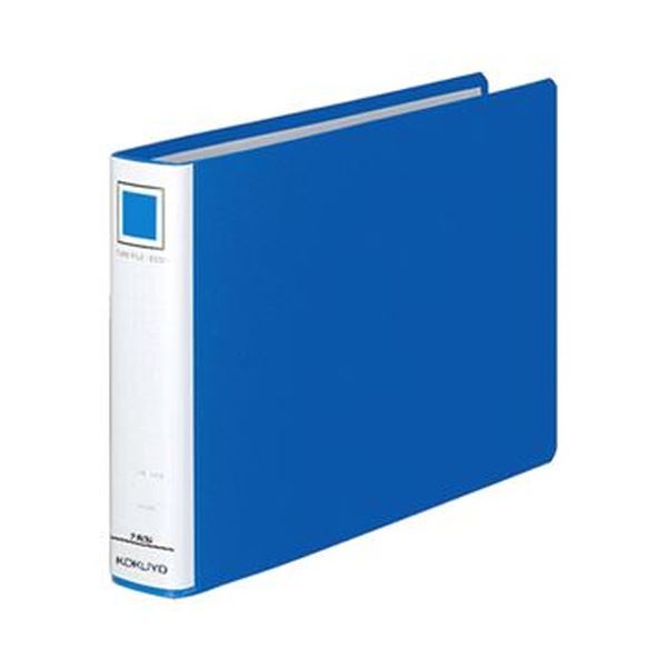 (まとめ)コクヨ チューブファイル(エコ)片開きB5ヨコ 300枚収容 30mmとじ 背幅45mm 青 フ-E636B 1セット(4冊)【×3セット】 軽やかな...