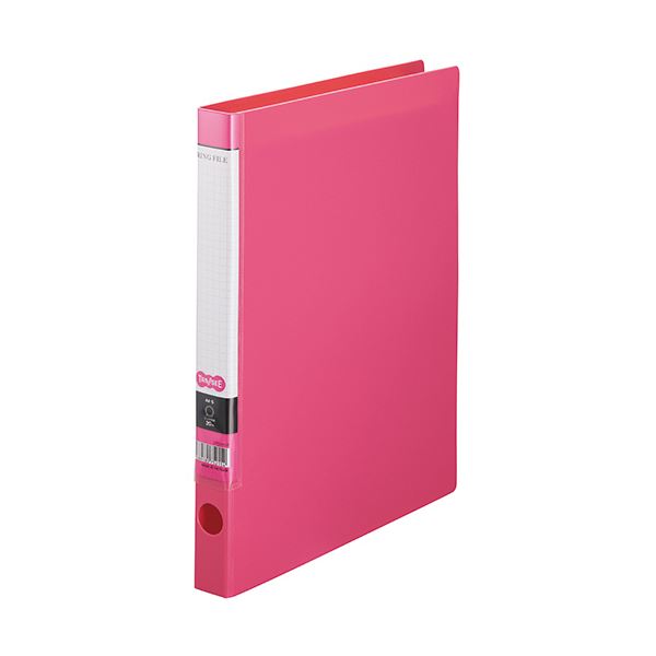 (まとめ) TANOSEE OリングファイルA4タテ 2穴 150枚収容 背幅32mm ピンク 1セット(10冊) 【×10セット】 高い耐久性 頑丈 なカバー...