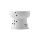 (まとめ)ハッピーダイニング 脚付ウォーターボウル ハイタイプ 高い 猫柄 シリコン付き(ペット用品)【×20セット】 快適なポジションで水を楽しむ 猫柄のシリ...