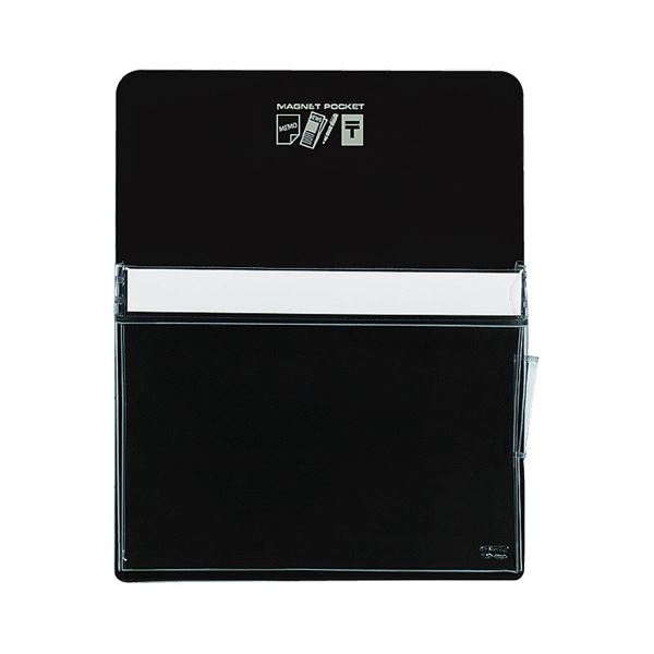 (まとめ)コクヨ マグネットポケット A4300×240mm 黒 マク-500ND 1個【×5セット】 磁力で金属面に取り付け、大容量の書類を収納できる便利なマ...