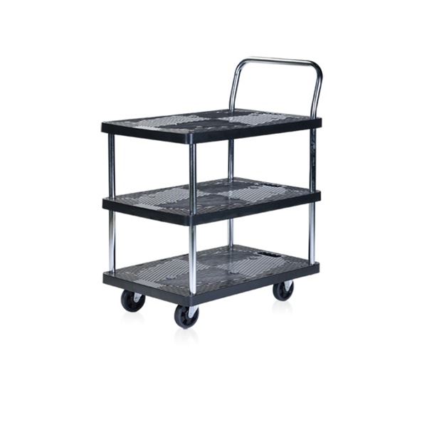 台車 最大積載荷重150kg 幅450mm 3段 静音設計 樹脂 運搬 移動 配達 宅配便 集配 集荷 出荷 荷下ろし 物流業務 お客様組立品 静寂と利便性を兼ね備えた究極の運搬ツール 最大積載150kg、幅広450mm、3段階調節可能な静音設計のマルチパーパスカート 荷物・引っ越し・工事・D