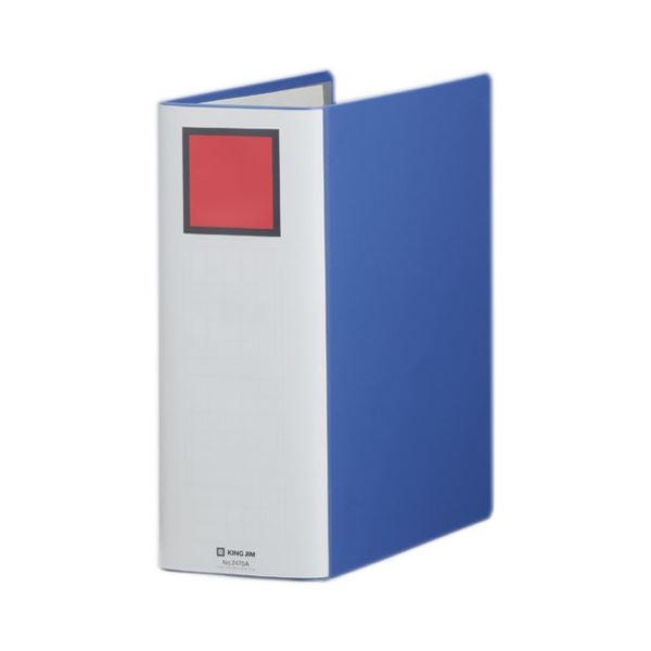 (まとめ) キングファイル スーパードッチ(脱・着)イージー A4タテ 1000枚収容 背幅116mm 青 2470A 1冊 【×30セット】 収納力満点 便利...