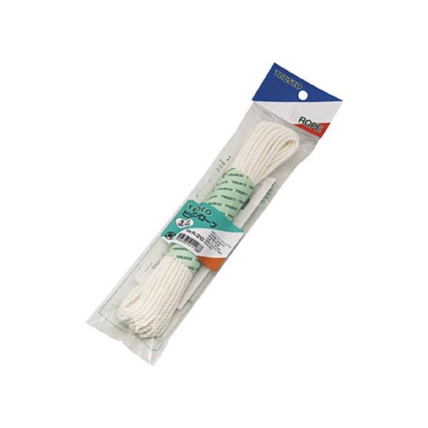 (まとめ) TRUSCO ビニロンロープ 4mm×10m 袋入 R-410 1巻 【×10セット】 頼れる強さと柔軟性、あなたの..