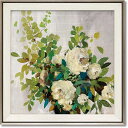 エイジア・イェンセン Gel加工 アートフレーム 「ホワイトローズ」 白 白い薔薇の魅力を引き立てる、アジアンスタイルのジェル加工アートフレーム 白