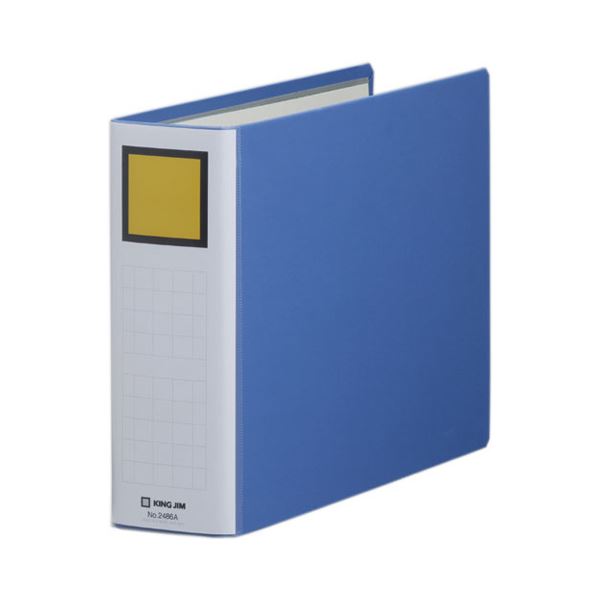 (まとめ) キングファイル スーパードッチ(脱・着)イージー A4ヨコ 600枚収容 背幅76mm 青 2486A 1冊 【×30セット】 収納力600枚 便利...
