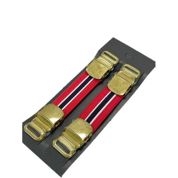 アームバンド・シャツガーター ゴールドクリップタイプ JAPAN MADE トラッド レッド×ブラック×ホワイト 白 黒 赤 マテリアルセールスの新概念 ゴージ...