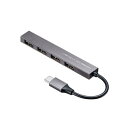 USB Type-C USB2.0 4ポート スリムハブ USB-2TCH23SN 超薄型USBハブでUSB Type-Cコネクタを搭載し、USB2.0機器を4...