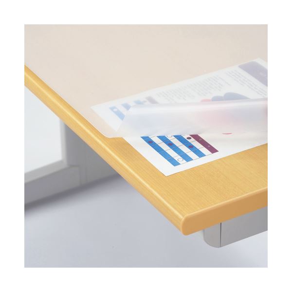 (まとめ)ライオン事務器 デスク (テーブル 机) マット再生オレフィン製 ノングレア仕上 シングル 1590×690×1.5mm No.167-SR 1枚【×...