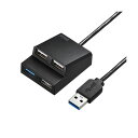 USB3.2Gen1+USB2.0コンボハブ USB-3H413BKN USB3.2Gen1ポートとUSB2.0ポートを搭載したコンボハブ 複数のデバイスを同時...