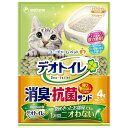 (まとめ)デオトイレ 飛び散らない消臭・抗菌 清潔 サンド 4L (ペット用品)【×4セット】 飛び散らない 臭いも消える 清潔なトイレ環境を提供するペット用品...