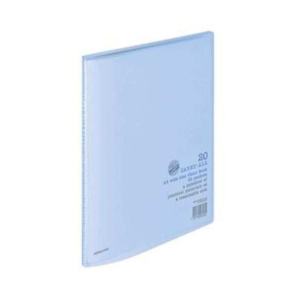 (まとめ)コクヨ クリヤーブック(キャリーオール)固定式 A4ワイド 20ポケット 背幅11mm 青 ラ-3B 1セット(10冊)【×3セット】 持ち運びに最適...